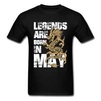 Chinese Dragon T Shirts Men Cool Mens Tshirt Black Red Funny Mens Shirt Cotton Birthday Gift Legends Are Born In May - T-shirts - AliExpress