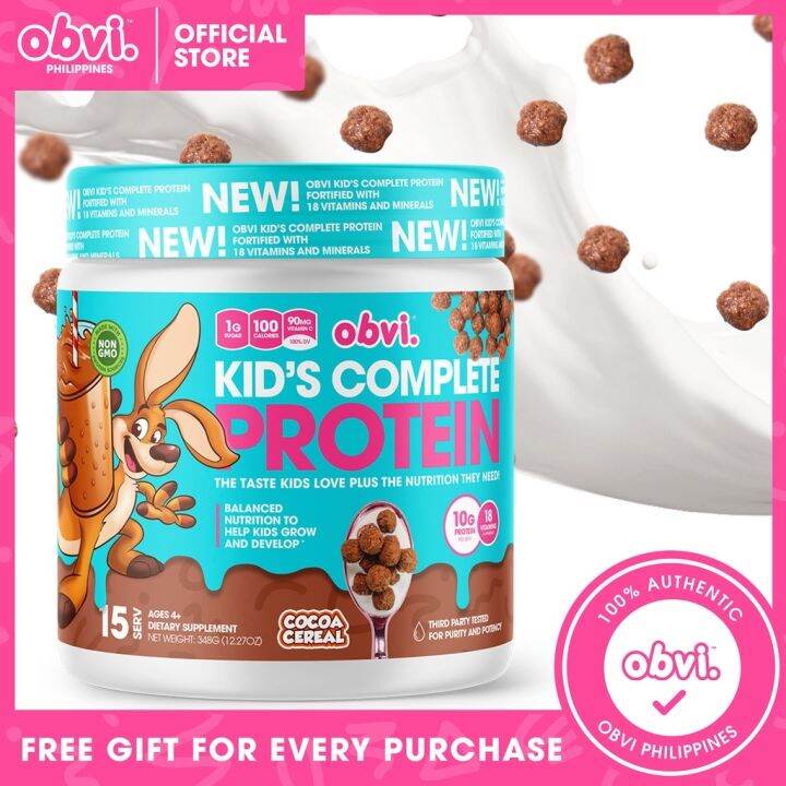 Obvi Kid's Complete Protein Powder Cocoa Cereal Flavor Cereal Milk