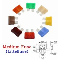 เล็กกลางใหญ่ขนาดเล็ก5/10/20ชิ้นตัวแปลงฟิวส์รถยนต์2A 3A 4A 50A 5A 7.5A 10A 15A 20A 25A 30A 35A 40A ต้นฉบับใหม่ Littelfus/japan