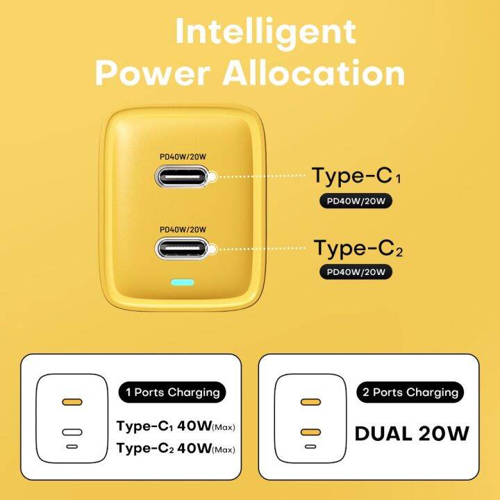 asometech-40วัตต์-gan-ชาร์จแบบ-dual-usb-type-c-ชาร์จอย่างรวดเร็ว-qc4-0-pps-pd-ชาร์จศัพท์แบบพกพาสำหรับ-14ซัมซุง-s23-แท็บเล็ต