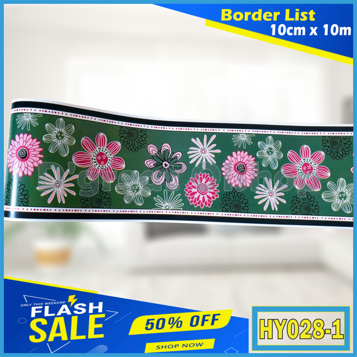 PROMO!! Wallpaper Sticker Border List Tembok Ukuran 10 cm x 10 m
