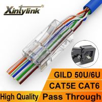 [HOT JJRQQZLXDEE 574] Xintylink Rj45 Connector Cat6 Cat5e 50U/6U Ethernet ปลั๊ก Utp 8P8C Rj 45 Cat 6เครือข่าย Lan แจ็ค Cat5อินเทอร์เน็ตคุณภาพสูง