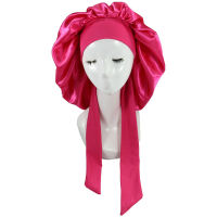 Cover Sleeping Elastic Night Shower Turban Satin Hat Girls Women Polyester