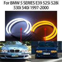 Switchback ผ้าฝ้ายไฟ LED Angel Eye Dual สีขาว Amber สำหรับ BMW 5 SERIES 525i 528i 530i 540i 1997 1998 1999 2000