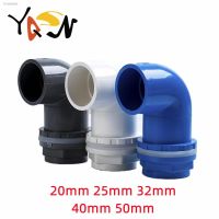 ❆ I.D20 25 32 40 50mm PVC 90° Elbow Drainage Connector Fish Tank Overflow Joints Water Inlet Outlet Supply Pipe Drain Fittings