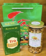Combo Box of Tan Cuong Thai Nguyen Specialties Dinh Tea 200Gr and Longan