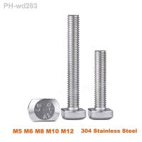 1-5pcs T Bolt M5 M6 M8 M10 M12 304 A2 Stainless Steel T Hammer Square Head T-Slot T Shape Type Pressure Plate Screw Bolt GB37