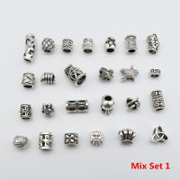 【CW】25PcsLot mix metal set for hair id dread dreadlock beads tube rings Jewelry dreadadlock accessories