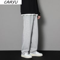 CWCAAYU Sweatpants Mens กางเกงตรงขนาดใหญ่ชายหลวมสีดำกางเกงลำลอง Streetwear กางเกงกีฬา Joggers Oversize Sports