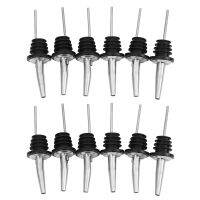 12Pcs Stainless Steel Spirit Wine Bottle Pourer Stopper Liquor Cocktail