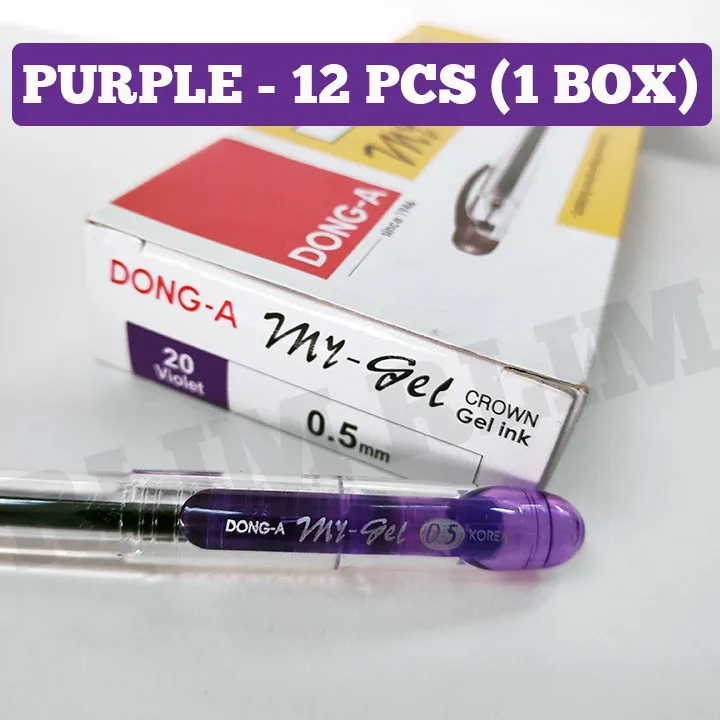 1 Dozen (12 pcs) Dong A My Gel 0.5 mm Gel Pen Sign Pen Black Red Blue