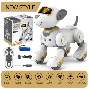 Remote Control Robot Dog Toy, Programmable Interactive & Smart Dancing  Robots For Kids 5 And Up, Rc Stunt Toy Dog With Sound Led Eyes, Electronic  Pets