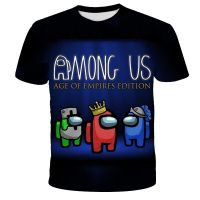 Boys Girls Cartoon T-shirts Kids Among Us Print Video Game T Shirt For Boys Children Summer Short Sleeve T-shirt Tops Clothing