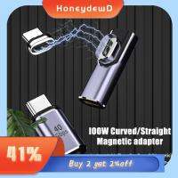 HONEYDEWD การถ่ายโอนข้อมูล Pd 100W ชาร์จได้อย่างรวดเร็ว ตัวแปลงสัญญาณ อะแดปเตอร์ชาร์จ แม่เหล็กแบบแม่เหล็ก USB4.0 Type-C 40Gbps ค่ะ