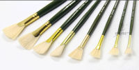 8ชุดภาพวาด Le Bristle Tail Fan ปากกาแปรงทาสีศิลปินขนแปรงโรงงานโดยตรง Custom Paintbrush