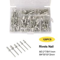 【CC】 120Pcs/lot M3.2x7/9/11 M4x8/10/13mm Rivets Decoration Pop Rivet Assortment