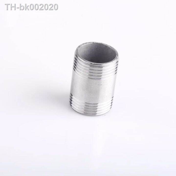 length-100-150-200-300mm-1-4-3-8-1-2-3-4-2-bsp-male-thread-long-nipple-304-stainless-steel-pipe-fitting-connector-adapter