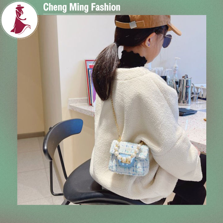 cheng-ming-สาวมุก-crossbody-กระเป๋าขนาดเล็กกระเป๋าสะพายข้างเด็ก-dompet-koin-เจ้าหญิงลำลอง