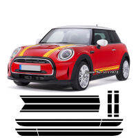 รถจัดแต่งทรงผม Hood Bonnet Stripes Racing ด้านข้างกระโปรง Decal Trunk สติกเกอร์สำหรับ Mini Cooper F56 2014-2018 3-Door Hatch อุปกรณ์เสริม