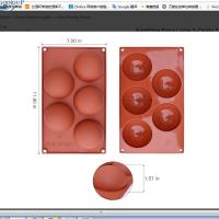 5แม่พิมพ์ซิลิโคนเค้กช็อคโกแลตเครื่องมือทำแม่พิมพ์ DIY อบไม่ติด