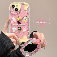 เคสสำหรับ Huawei Y7A Y9S Y9PRIME 2019 NOVA5T NOVA7i NOVA7 NOVA7SE NOVA8 NOVA9 NOVA9SE NOVA10 NOVA10PRO NOVAY70 NOVAY70PLUS P30 P30PRO P40 P40PRO P50 P50PRO การ์ตูนน่ารักใหม่นวัตกรรมสาวสีชมพูไอศกรีมโค้งป้องกันการหล่นเคสโทรศัพท์