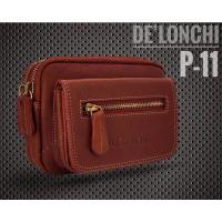 ร้อน, ร้อน★Delonchi กระเป๋าใส่โทรศัพหนังแท้ แนวนอน กระเป๋าร้อยเข็มขัดหนังแท้ หนังวัว100%  กระเป๋าเหน็บเอวหนัง ใส่ได้2เครื่องซองหนัง