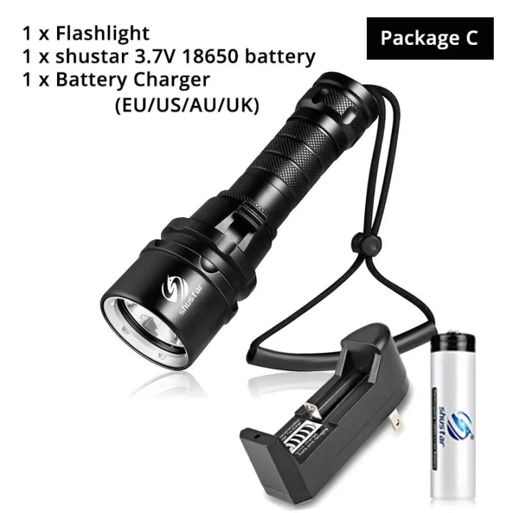 Super Bright Diving Flashlight IP68 Highest Waterproof Rating