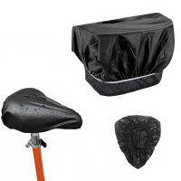 Bicycle Baskets Waterproof Cover And Bicycle Seat Waterproof Set Black Oxford Cloth Dust And Sun Protection Covers Saddle Covers