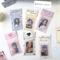 MINKYS tas Foto Kpop 10 buah 3 inci tas koleksi kartu foto Kpop tas alat tulis sekolah tas foto DIY