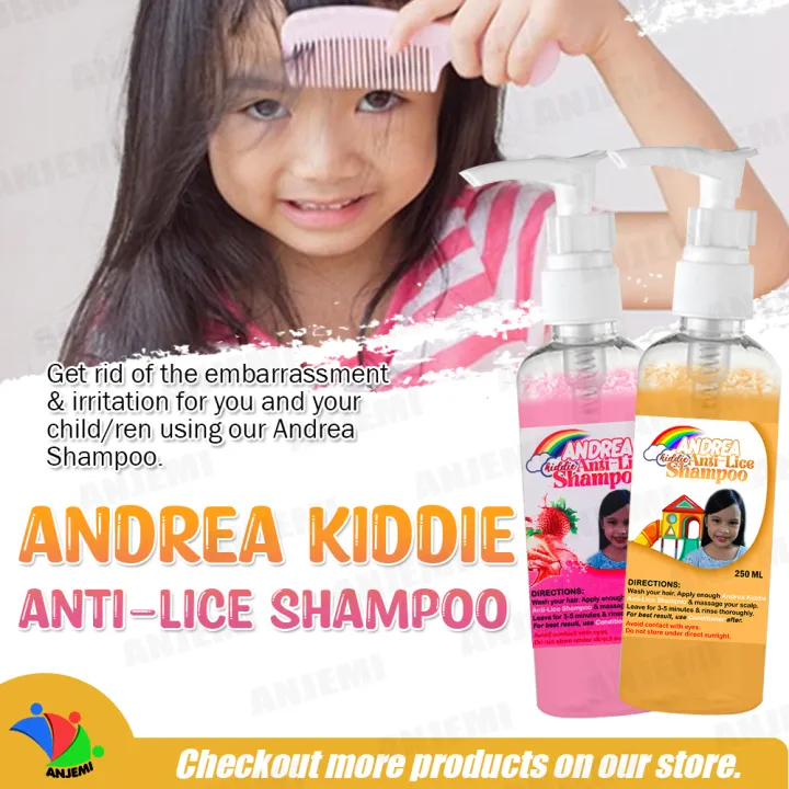 Andrea AntiLice Kiddie Shampoo 250ml Lice Remover Strawberry or Baby Powder Scent Lazada PH
