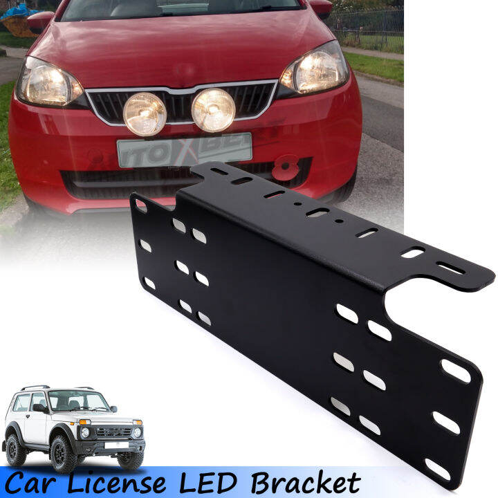 Universal Number Plate Holder Front Bumper Car Licence Mount cket LED