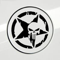 【CC】 Car Stickers Motorcycle Decals Punisher Star Accessories  Pvc15cmx15cm