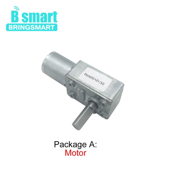 bringsmart-jgy370-worm-gear-motor-dc-12v-8mm-d7-shaft-gearbox-reducer-6v-24v-self-lock-reversed-gearbox-length-25mm-low-speed