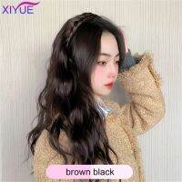 XIYUE Synthetic Long Lolita Twist-Drill  Half Headband Wig With Hair Band Fluffy Clip In Hair Extension Seamless Straight Curly