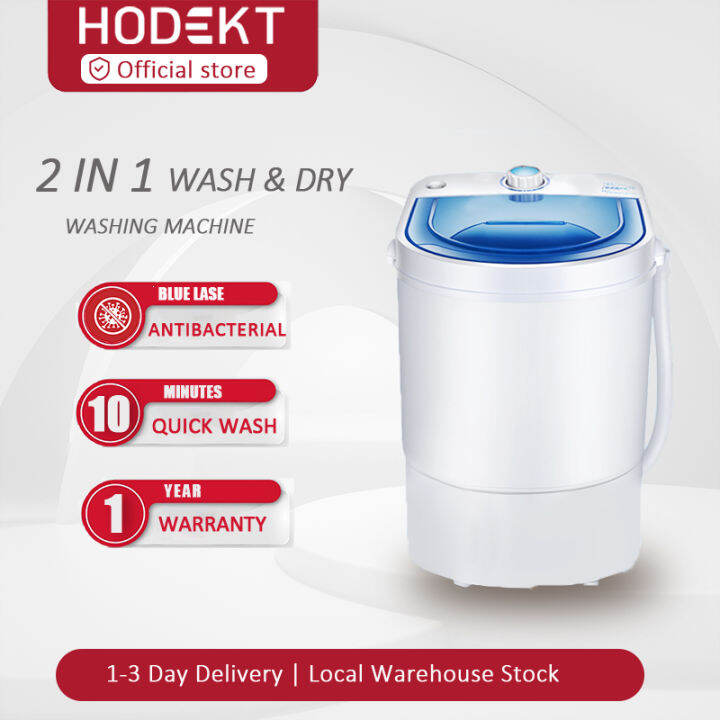 HODEKT Mini Washing Machine 4.5Kg Semi Auto Laundry Clothes Washer