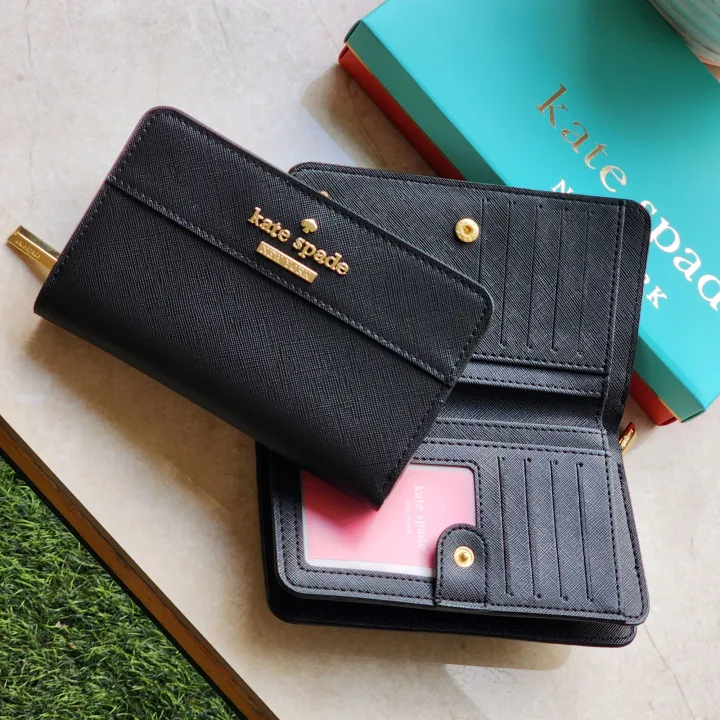 Original Kate Spade New York Cameron Steet Medium Wallet - Black | Lazada PH