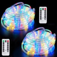 ZZOOI 100/50 LED Rope String Lights Waterproof Copper Wire Tube Fairy Garland Christmas Light for Garden Yard Path Tree Decoration