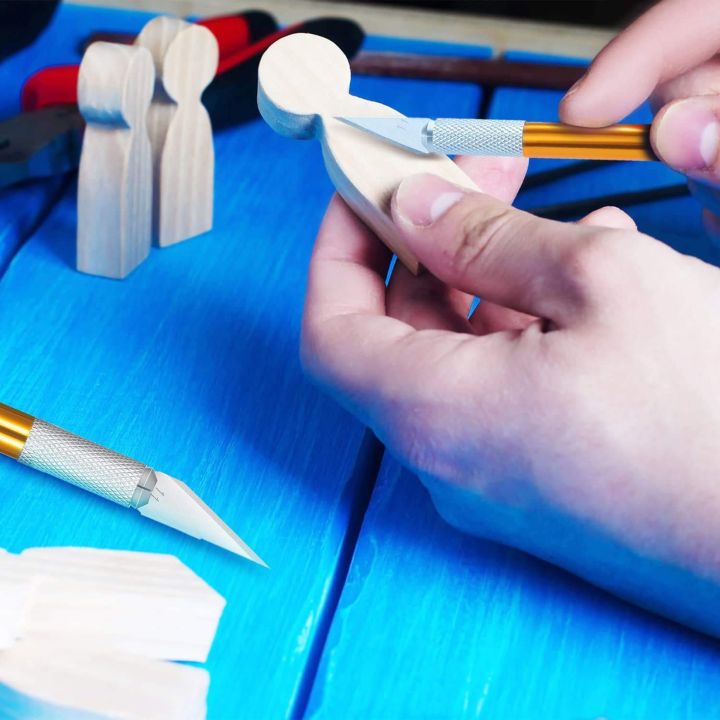 yf-precision-non-slip-metal-scalpel-engraving-craft-set-4-hobby-handle-70-carving-blade-scrapbook-art-cutter