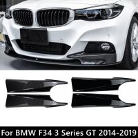 ชุดตัวแยกมุมฝาครอบด้านสปอยเลอร์กันชนรถหน้าสำหรับ BMW F34 325D 328I 330D 335D 335I 3ชุด GT 2014-2019