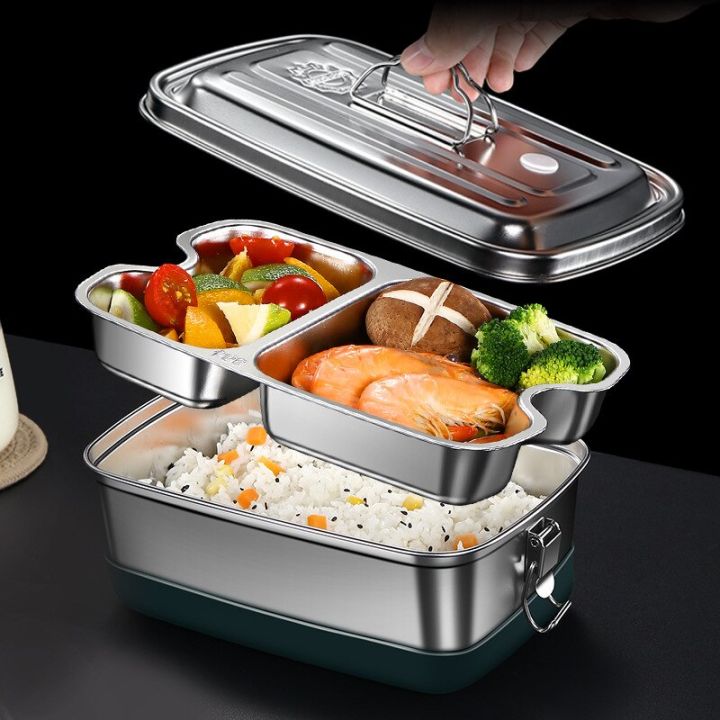 2-3-grids-stainless-steel-double-layered-lunch-box-with-lunch-bag-bento-for-kids-fruit-dessert-food-warmer-tableware-kitchenware