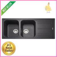 ซิงค์ฝัง 2หลุม 1ที่พัก METRIX MOS21BL สีดำBUILT-IN SINK METRIX MOS21BL 2B1D BLACK **พลาดไม่ได้แล้วจ้ะแม่**