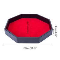 Octagonal Dice Tray PU Leather Dice Storage Box Board Game RPG Dice Box Key Wallet Coin Tray Desktop Storage Box Drop shipping