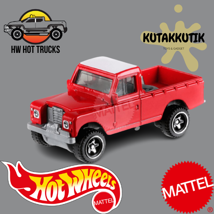 Hot Wheels Hot Trucks - Land Rover Série III Pick-up 2019 Rouge - Modèle #111 A40 - 1:64