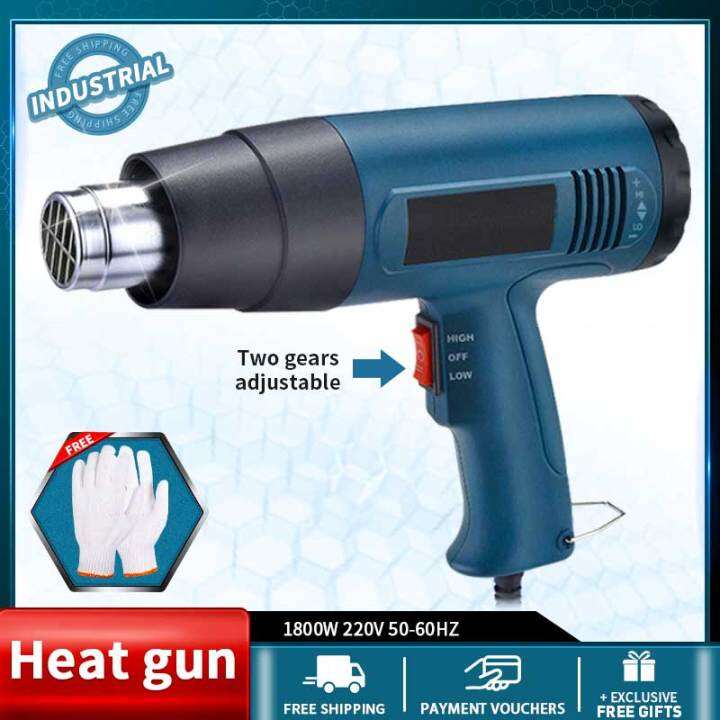 Heat gun blower heavy duty for pvc pipe 1800W power tools With Nozzle ...