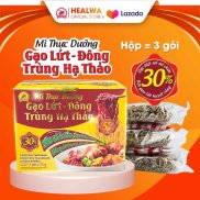 Mì thực dưỡng ăn liền gạo lức Đông trùng hạ thảo Healwa 1 hộp x 3 gói x