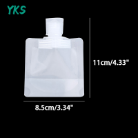 ?【Lowest price】YKS กระเป๋าใส่เครื่องสำอางฝาพับแบบใสกระเป๋าใส่น้ำแบบตั้งพกพาสำหรับเดินทางแชมพูโลชั่น