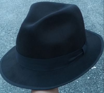 หมวก Panama ทรงA  งานสีดำ ใครๆใส่เท่แนววินเทจ ปีกกว้าง 5.5cm. รอบหัวด้านใน ใส่ได้ 57-60 cm. งานไทย ส่งจากไทย