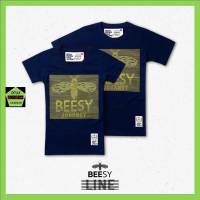 Beesy เสื้อคอกลม ชาย หญิง รุ่น Line สีกรม