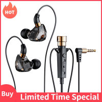 เฮดโฟนแบบเสียบหูหูฟัง KT02 3.5มม. พร้อม Earphone HiFi ไมโครโฟนเบสสำหรับการสตรีมหูฟังคาราโอเกะ