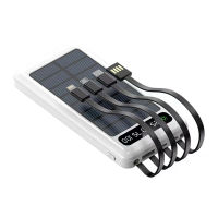 SmartPower Solar Power Bank 4 Embedded Cables แบตสำรอง พลังงานแสงอาทิตย์ มีสายชาร์จพร้อมหัวชาร์จในตัว 4หัวชาร์จ